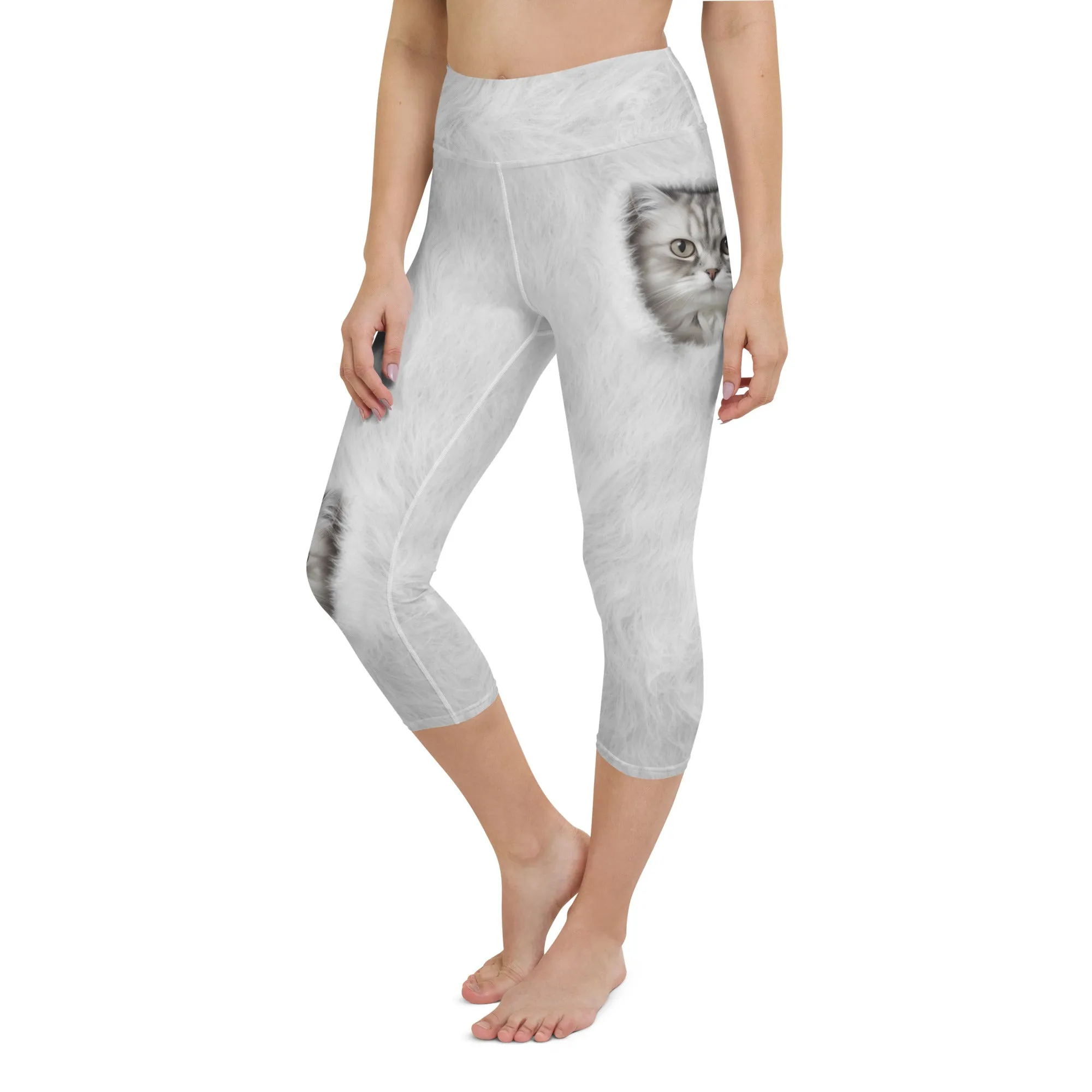 Cute Cozy Cat Yoga Capris